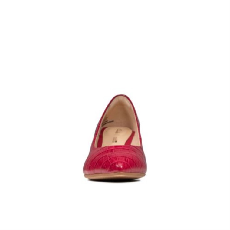 Laina 55 Court Clarks Cocodrilo Fucsia