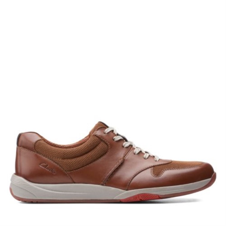 Langton Race Cuero Marrón Oscuro Clarks