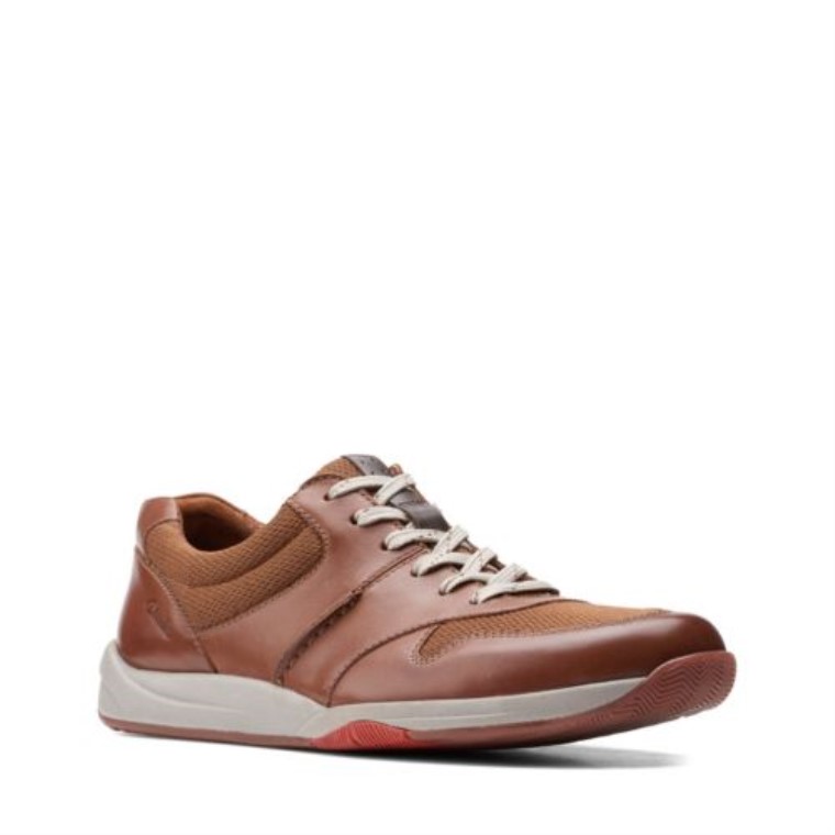Langton Race Cuero Marrón Oscuro Clarks
