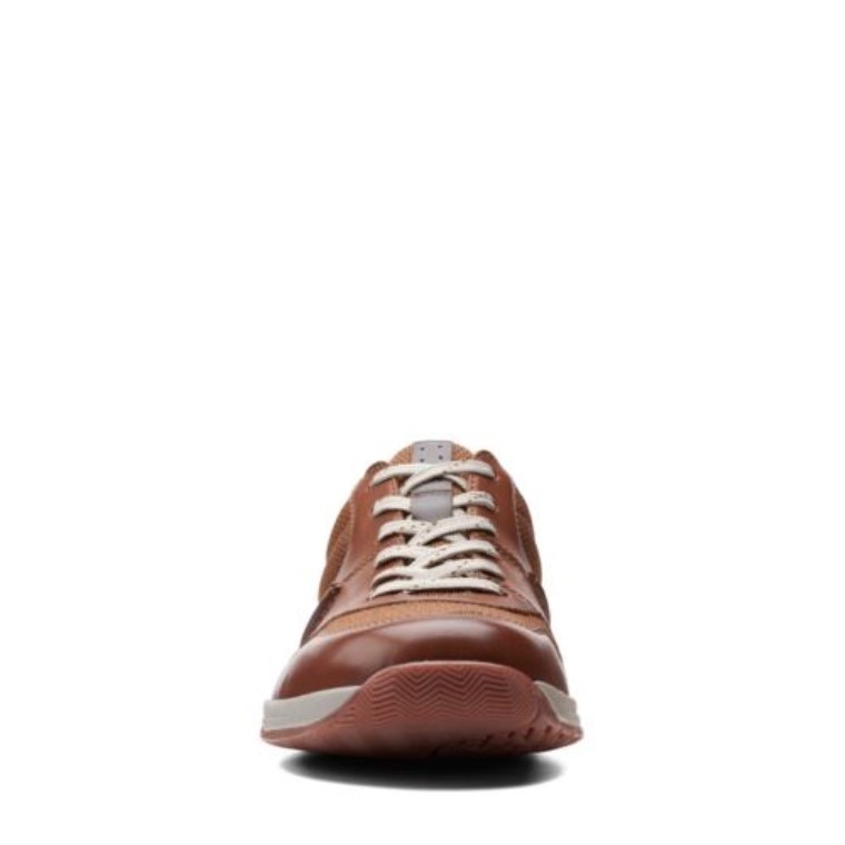 Langton Race Cuero Marrón Oscuro Clarks