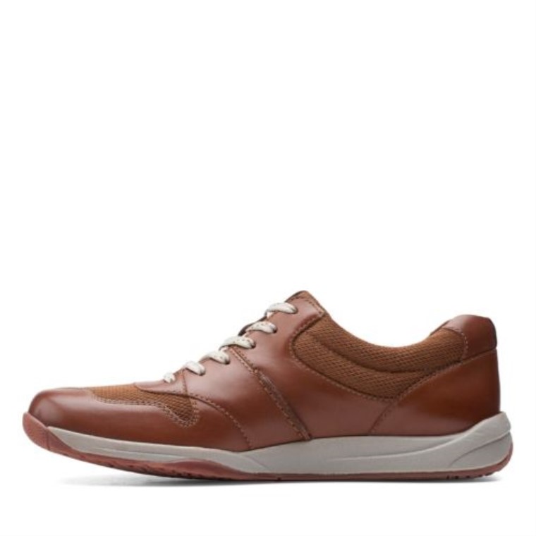 Langton Race Cuero Marrón Oscuro Clarks