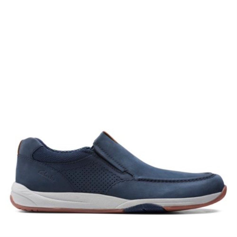 Langton Step Clarks Nubuck Azul Marino