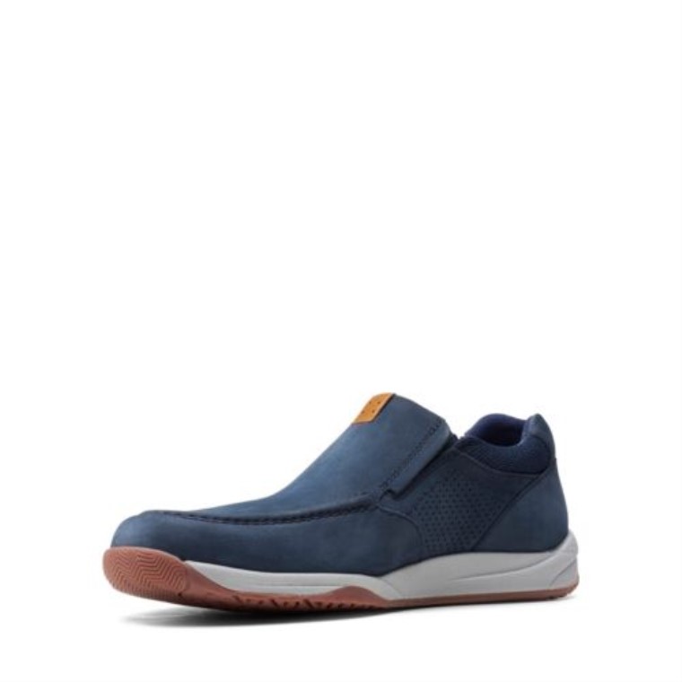 Langton Step Clarks Nubuck Azul Marino