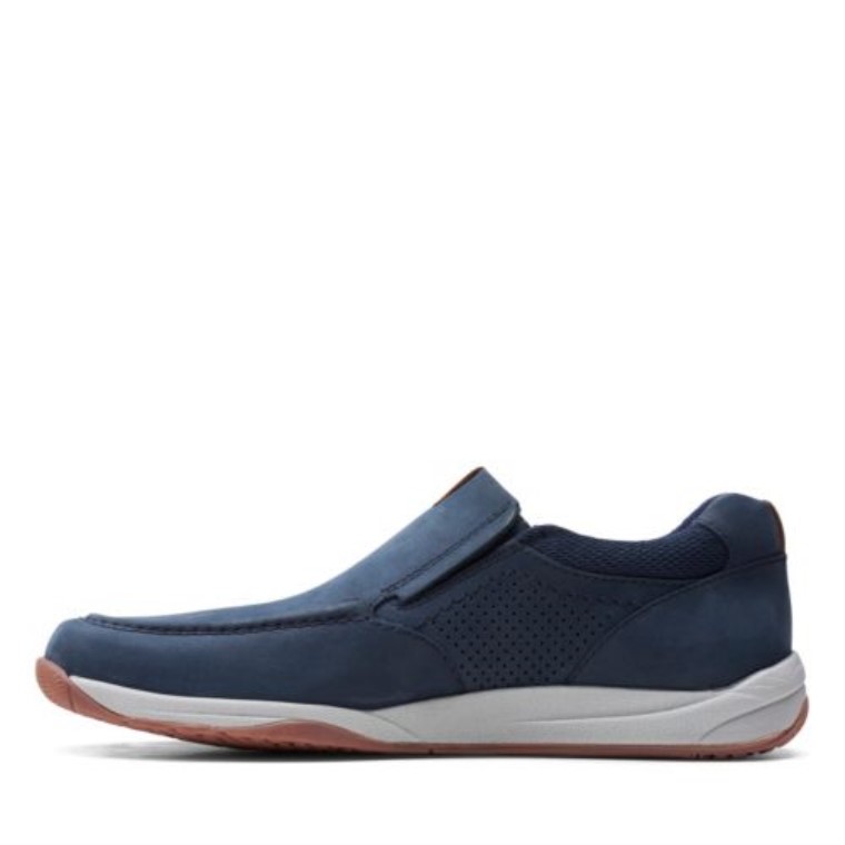 Langton Step Clarks Nubuck Azul Marino