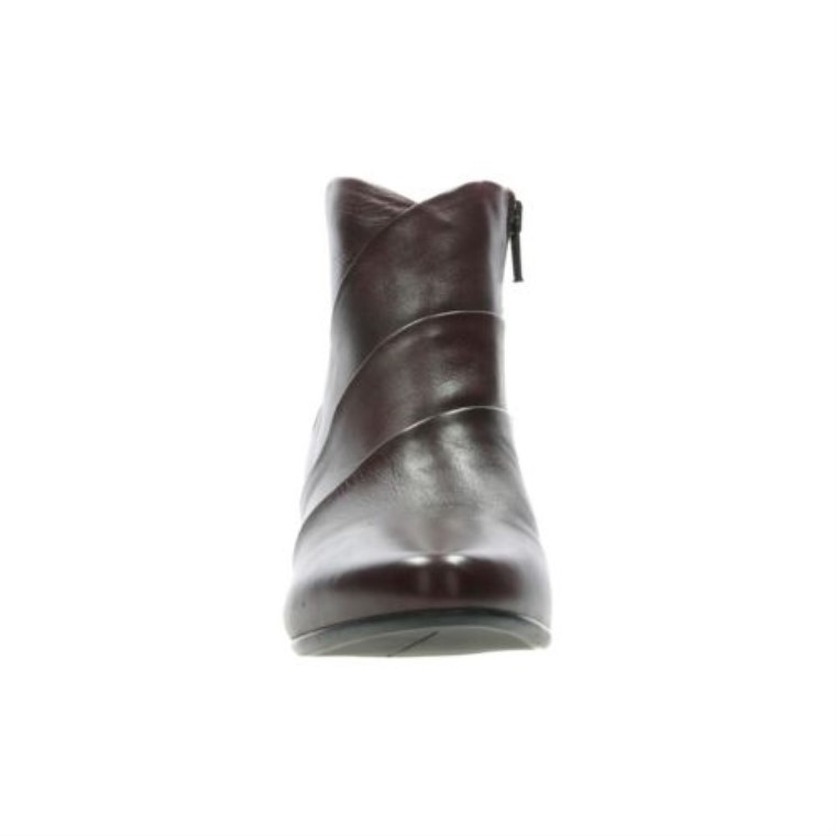 Leola Hielo Clarks Cuero Burdeos