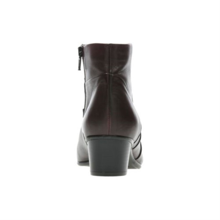 Leola Hielo Clarks Cuero Burdeos
