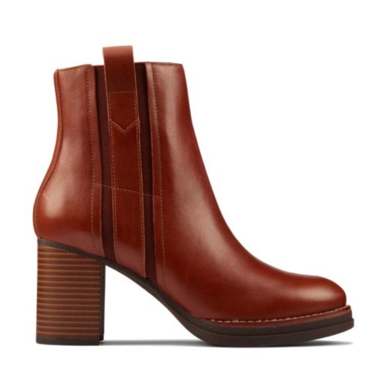 Mable Easy Clarks Cuero Marrón Oscuro