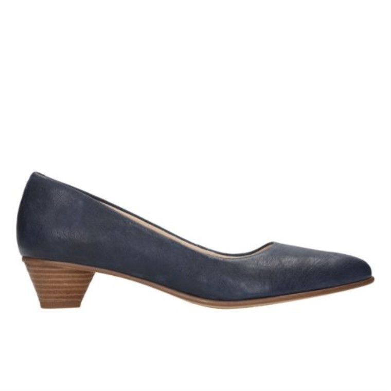 Mena Bloom Clarks Cuero Azul Marino