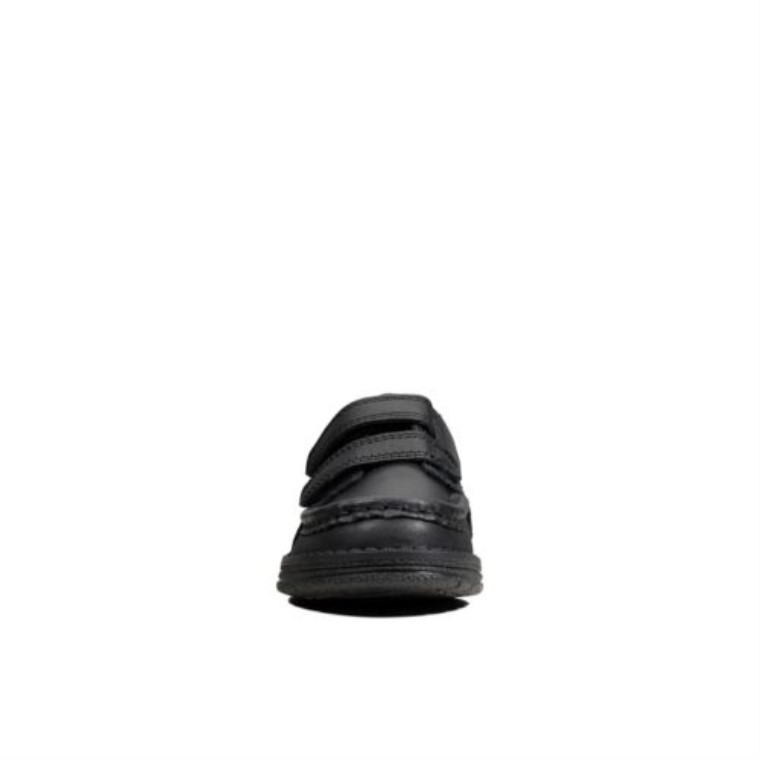 Mendip Bright Inf F Fit Cuero Negro Clarks