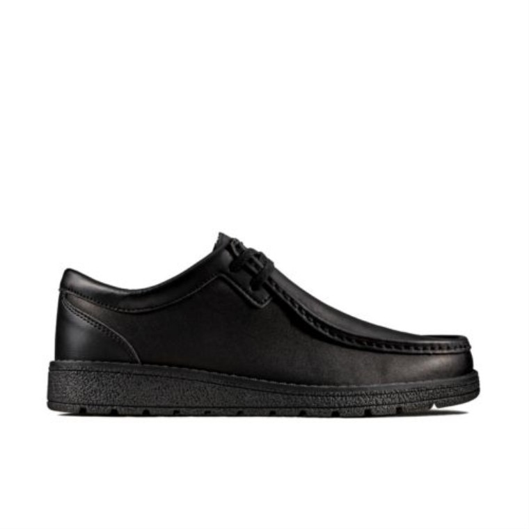 Mendip Craft Jnr F Fit Cuero Negro Clarks