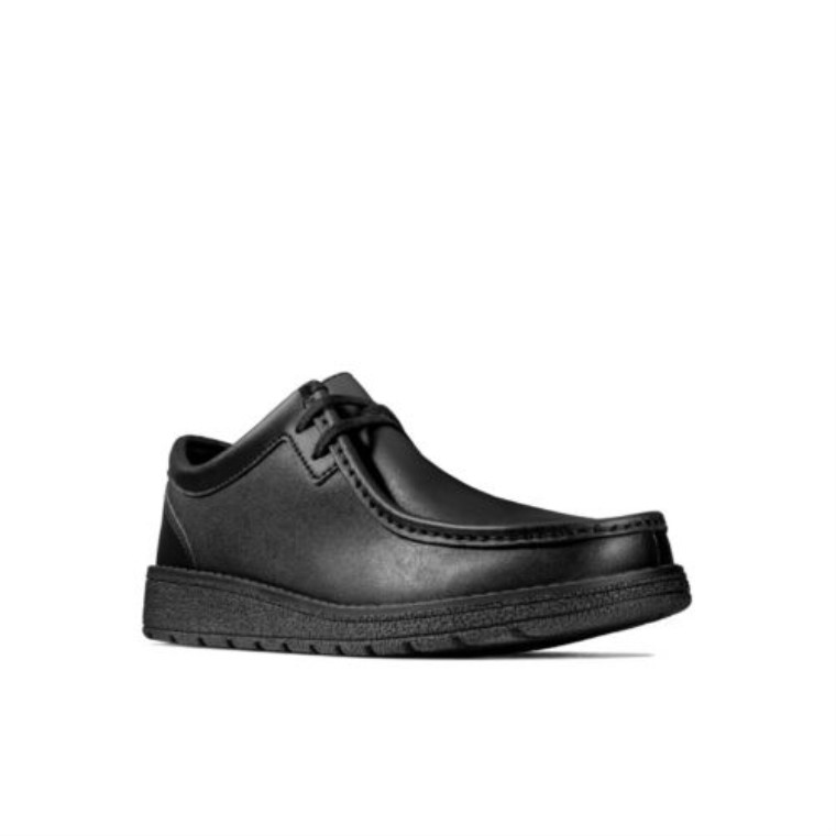 Mendip Craft Jnr F Fit Cuero Negro Clarks