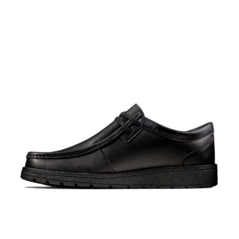 Mendip Craft Jnr F Fit Cuero Negro Clarks
