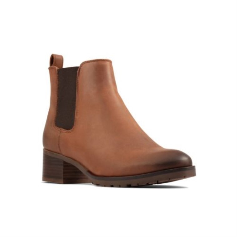 Mila Top Clarks Bronceado Cuero