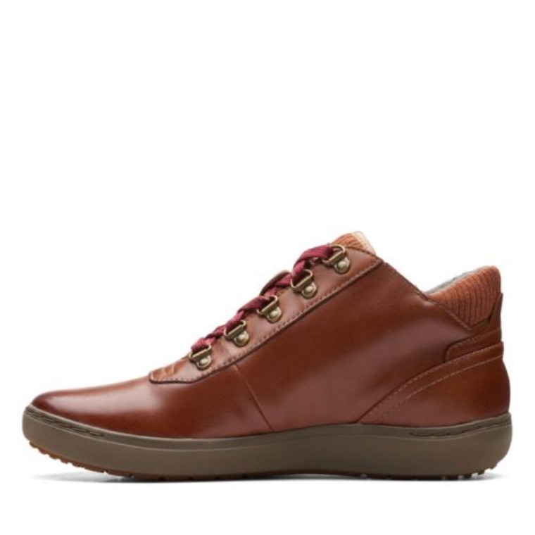 Clarks De Cuero Bronceado Medio Oscuro Nalle