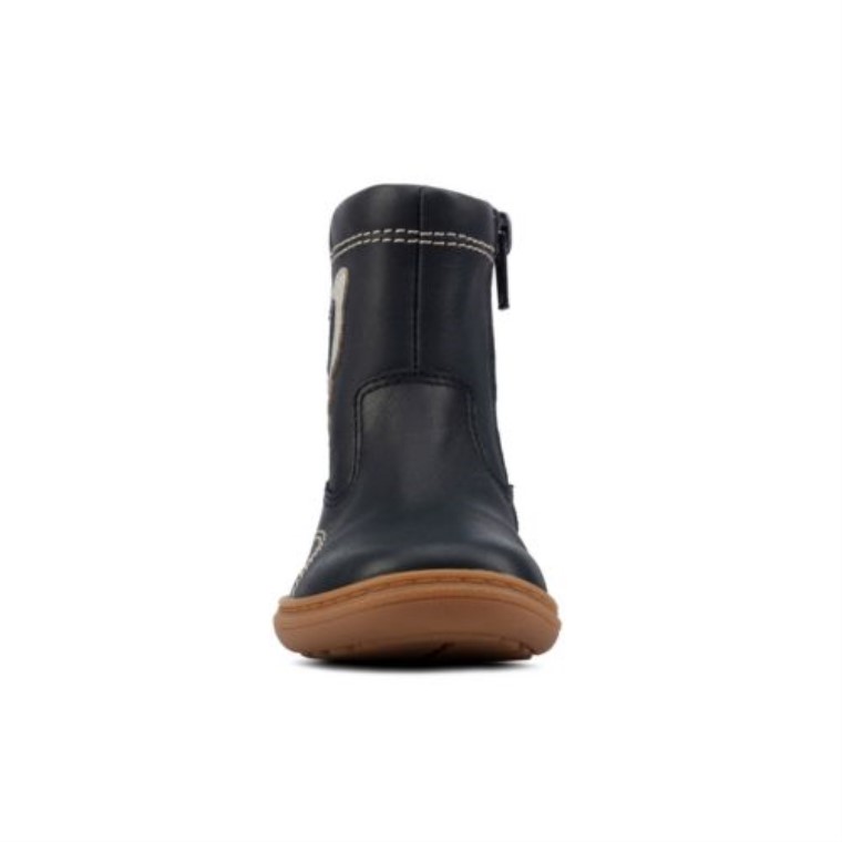 Azul Marino Combi Cuero Flash Midi Fst G Ajuste Clarks