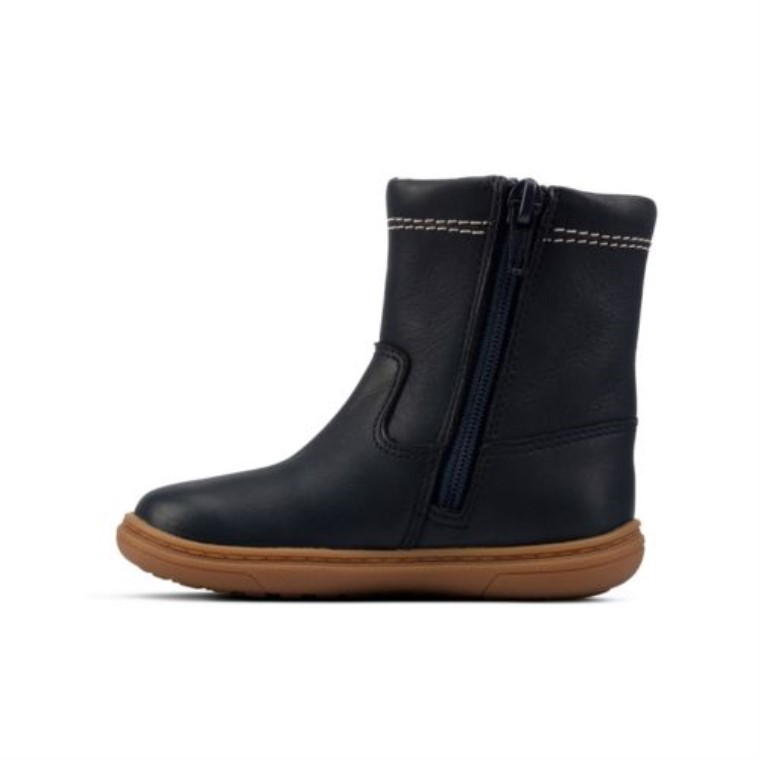 Azul Marino Combi Cuero Flash Midi Fst G Ajuste Clarks