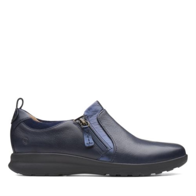 Azul Marino Combi Un Adornan Zip Clarks
