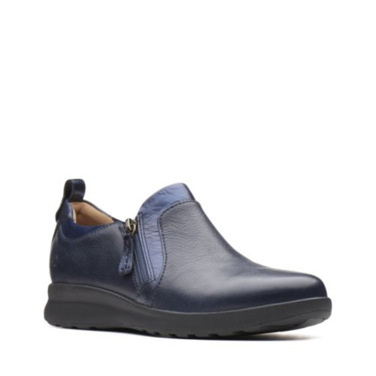 Azul Marino Combi Un Adornan Zip Clarks
