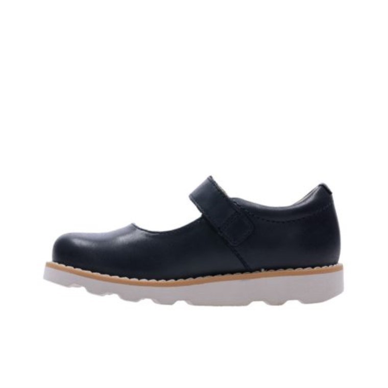 Azul Marino Cuero Clarks Crown Honor Inf E Fit