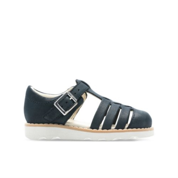 Azul Marino Cuero Clarks Crown Stem Inf G Fit