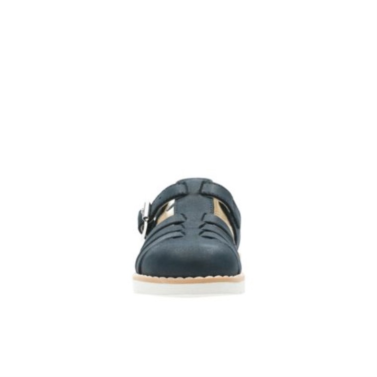 Azul Marino Cuero Clarks Crown Stem Inf G Fit