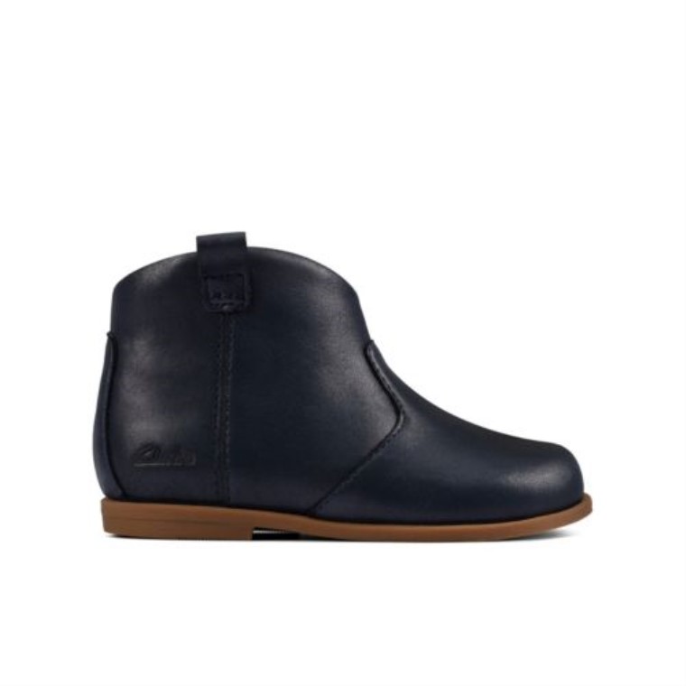 Cuero Azul Marino Clarks Dibujó Amanecer Fst Ajuste F