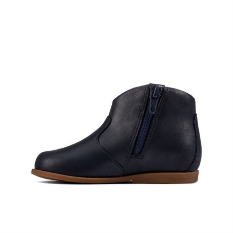 Cuero Azul Marino Clarks Dibujó Amanecer Fst Ajuste F