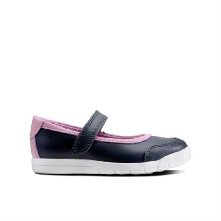 Cuero Azul Marino Clarks Esmeril Halo Fst G Ajuste