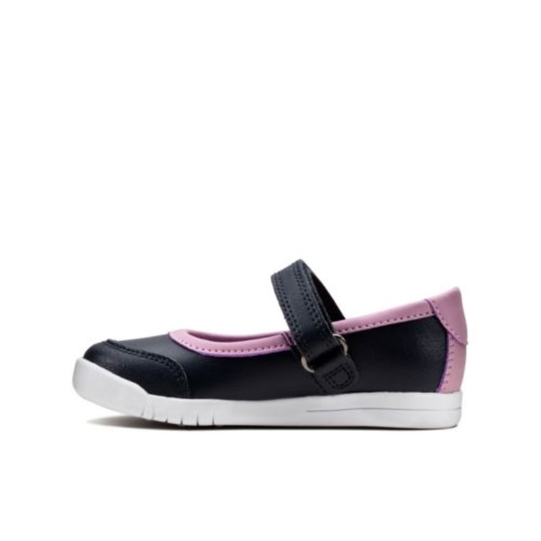 Cuero Azul Marino Clarks Esmeril Halo Fst G Ajuste