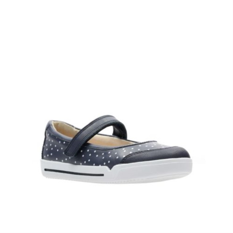 Cuero Azul Marino Clarks Esmeril Halo Inf G Ajuste