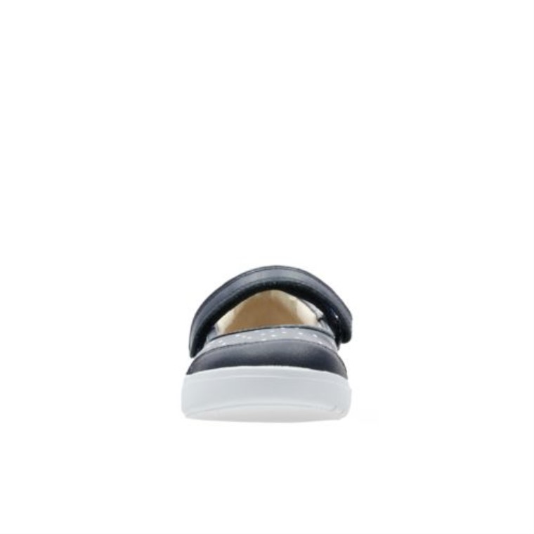 Cuero Azul Marino Clarks Esmeril Halo Inf G Ajuste