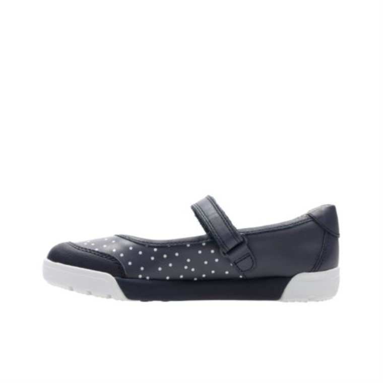 Cuero Azul Marino Clarks Esmeril Halo Inf G Ajuste