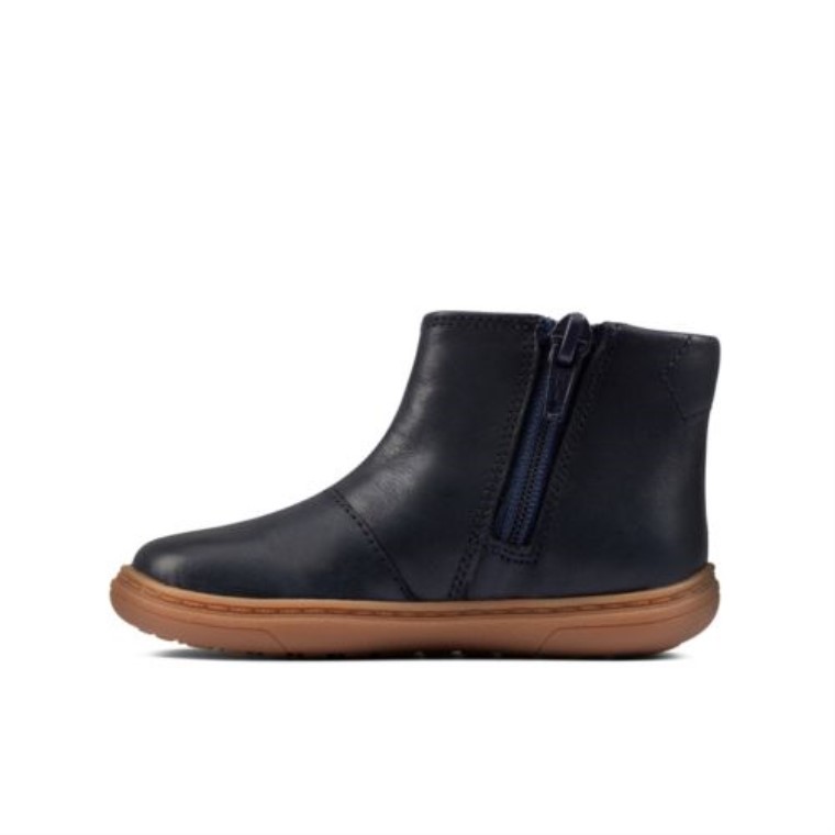 Cuero Azul Marino Clarks Flash Sea Fst F Fit
