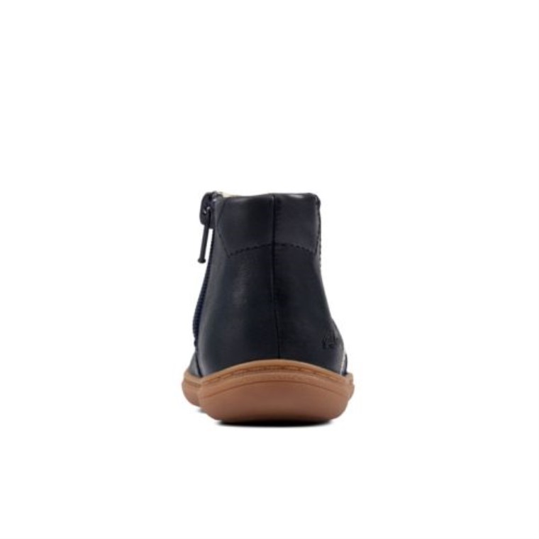 Cuero Azul Marino Clarks Flash Sea Fst F Fit