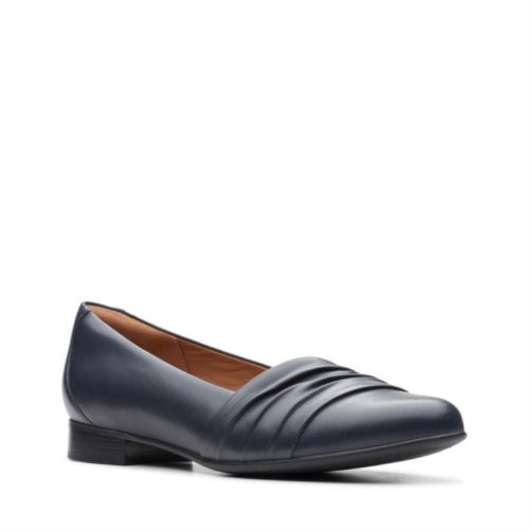 Cuero Azul Marino Clarks Un Blush Vibe