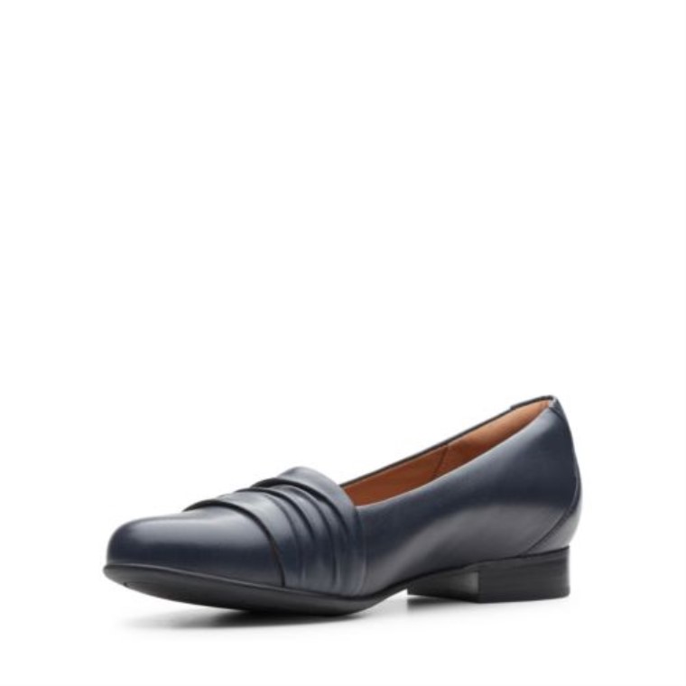Cuero Azul Marino Clarks Un Blush Vibe