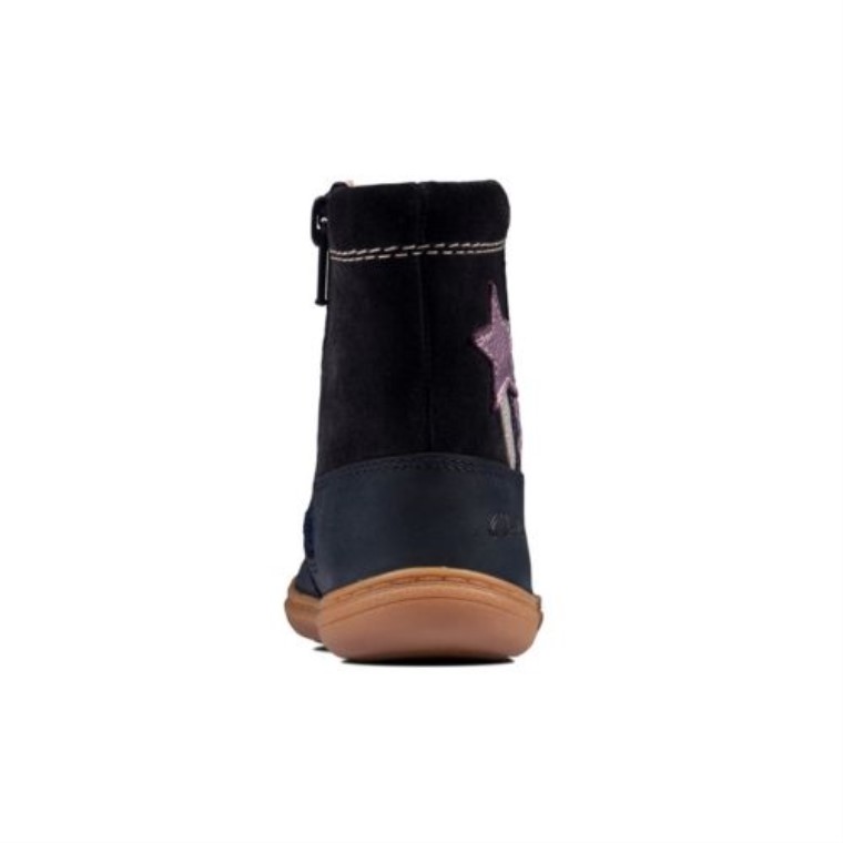 Azul Marino Cuero Flash Shine Fst F Fit Clarks