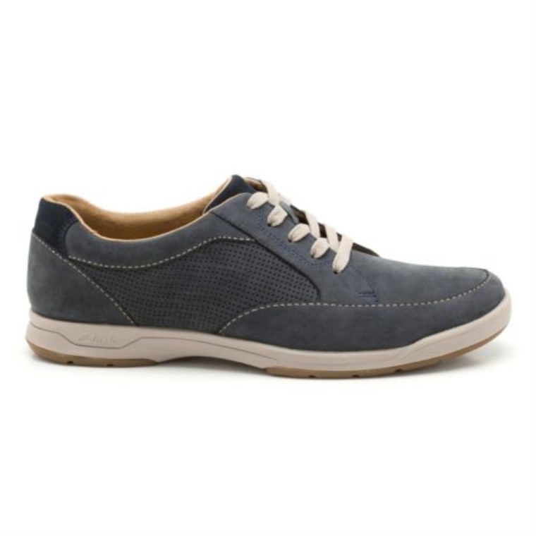 Azul Marino Nubuck Clarks Stafford Park5