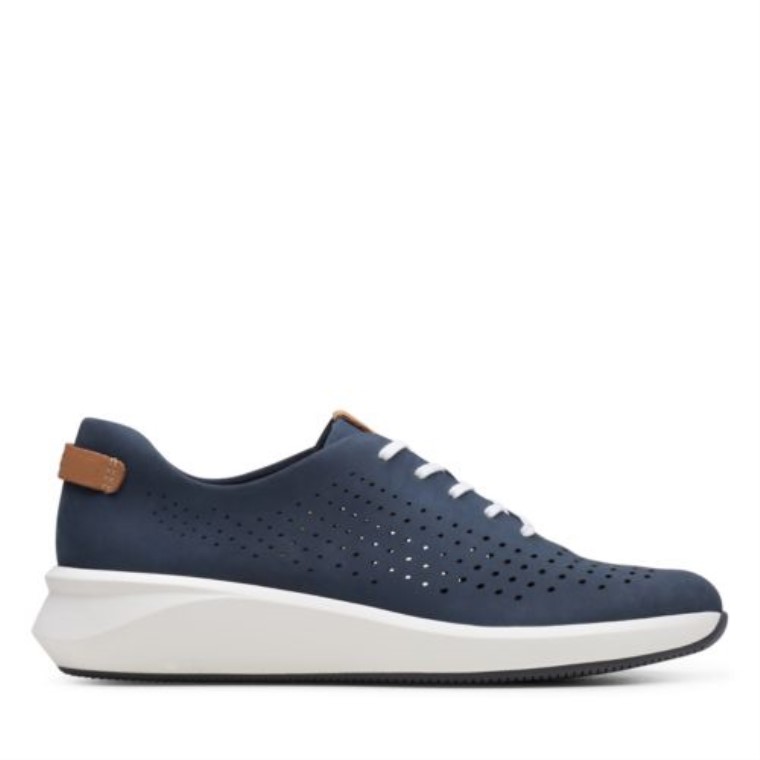 Navy Nubuck Clarks Un Rio Tie