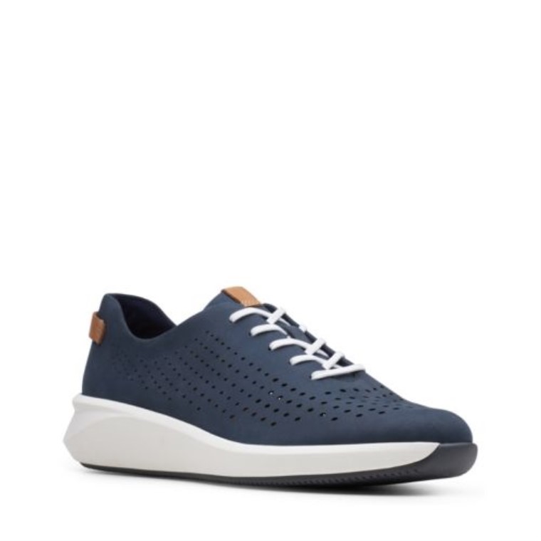 Navy Nubuck Clarks Un Rio Tie