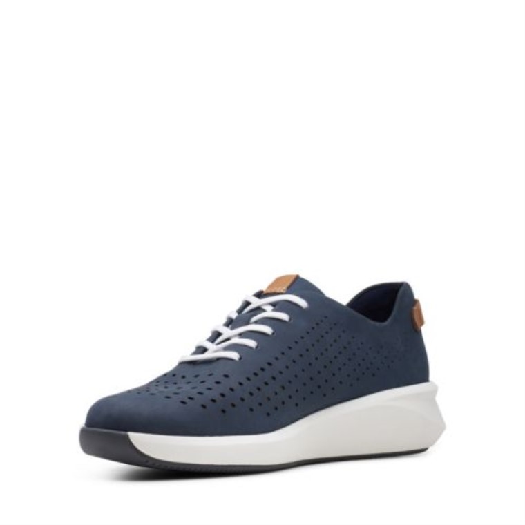 Navy Nubuck Clarks Un Rio Tie