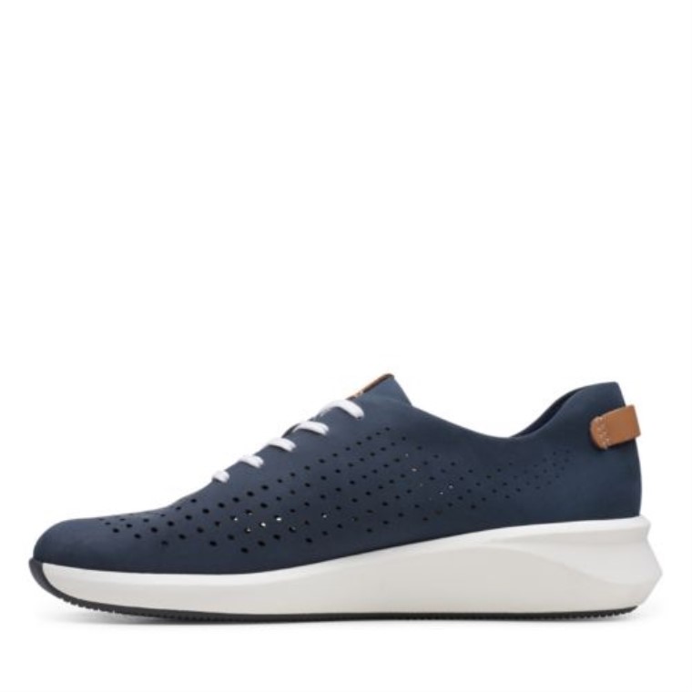Navy Nubuck Clarks Un Rio Tie