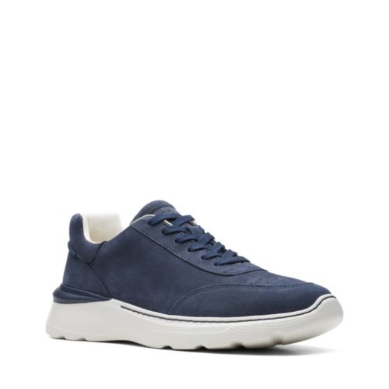 Clarks De Encaje Sprint Lite Nubuck Azul Marino