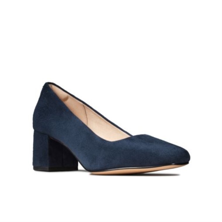 Ante Azul Marino Transparente Rosa Clarks
