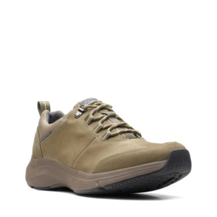 Corbata Clarks Nubuck Wave 20 Verde Oliva