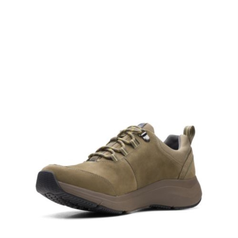 Corbata Clarks Nubuck Wave 20 Verde Oliva