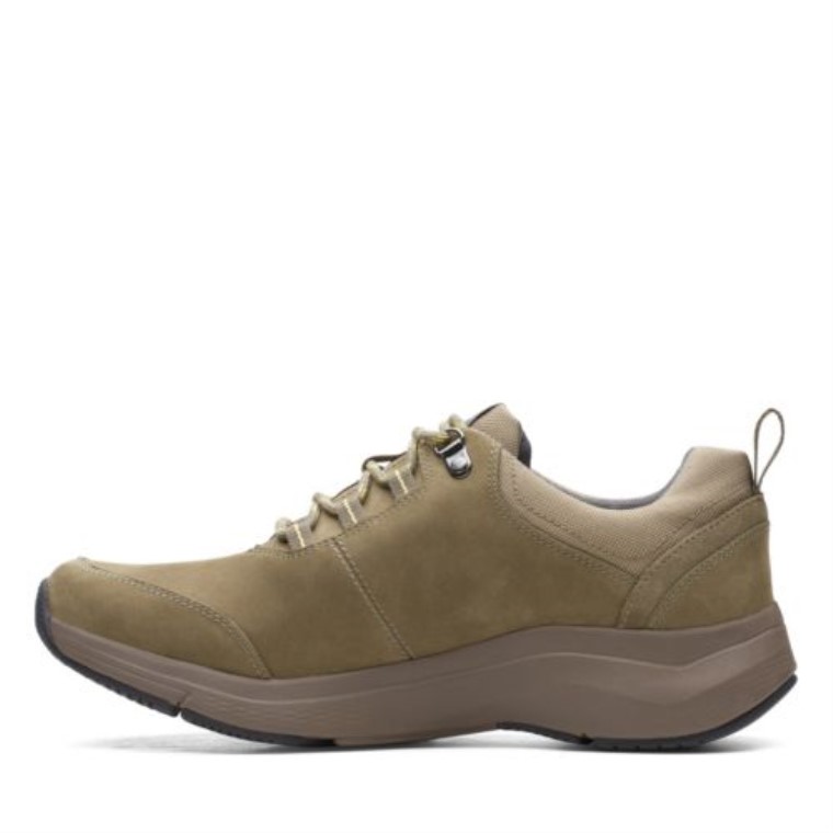 Corbata Clarks Nubuck Wave 20 Verde Oliva