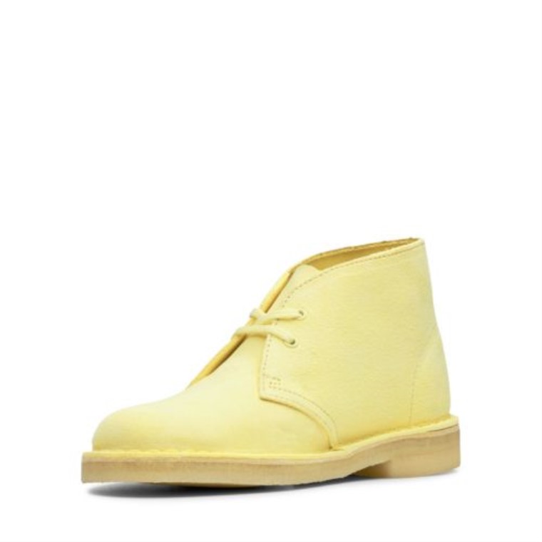 Botas Safari Clarks Bajas Amarillas Pálidas