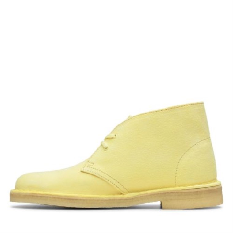 Botas Safari Clarks Bajas Amarillas Pálidas