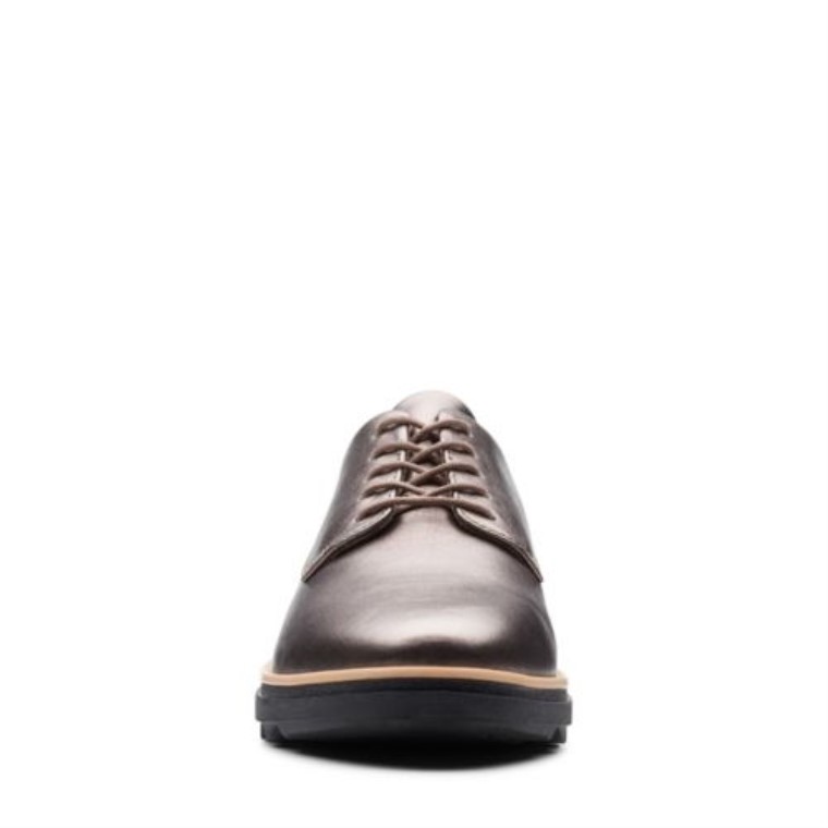Guijarro Metalizado Cuero Clarks Sharon Noel